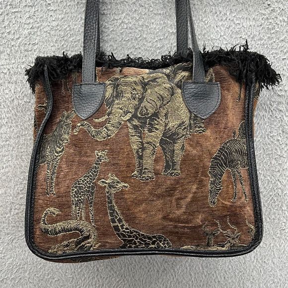 Vintage Tapestry Elephant Tote Bag Granny Shoulder Purse Fairy Grunge Aesthetic - Picture 2 of 9
